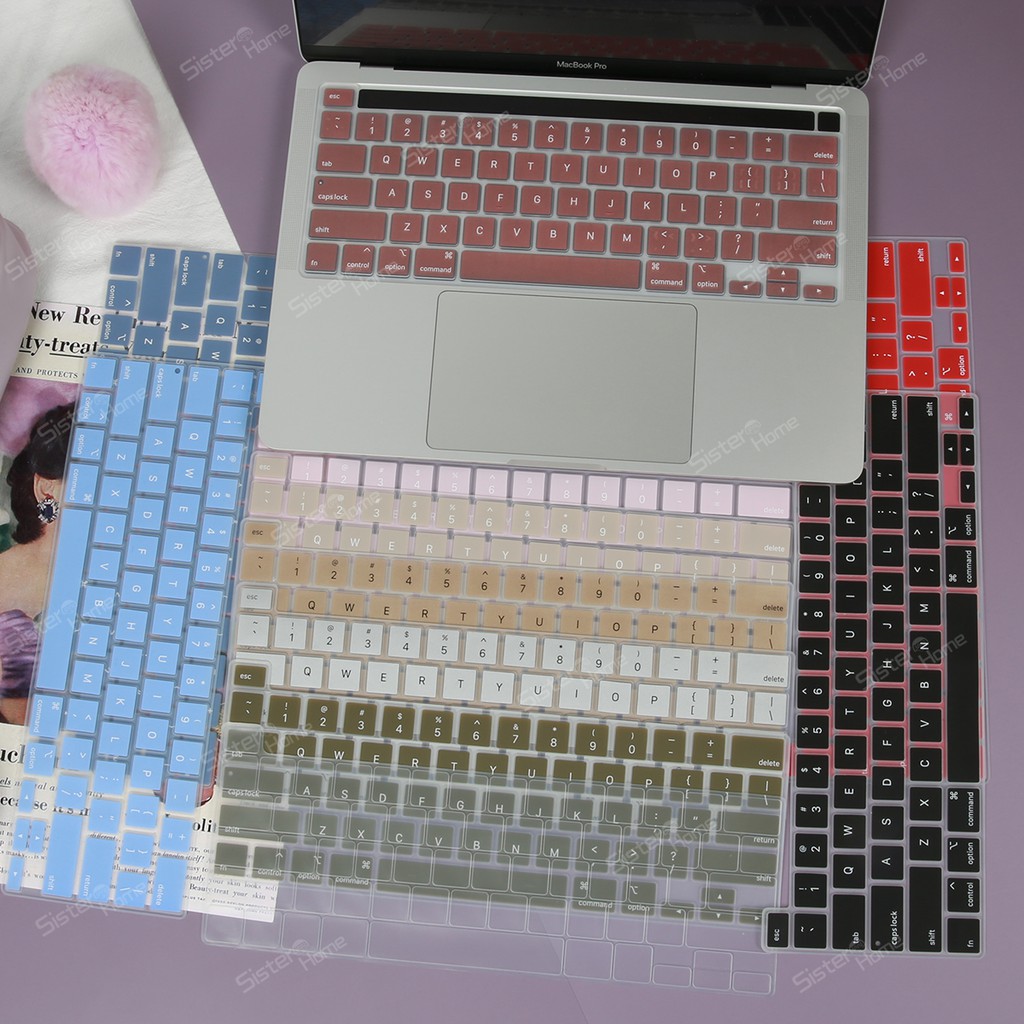 Miếng phủ bàn phím laptop bằng silicon cho Macbook Pro 13.3 M1 A2338 A2289 A2251 Pro16 A2141