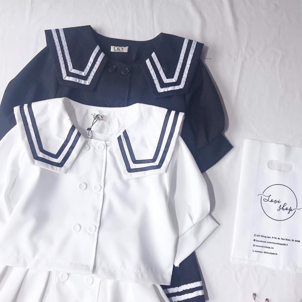 Set bộ thủy thủ áo và chân váy Lovi