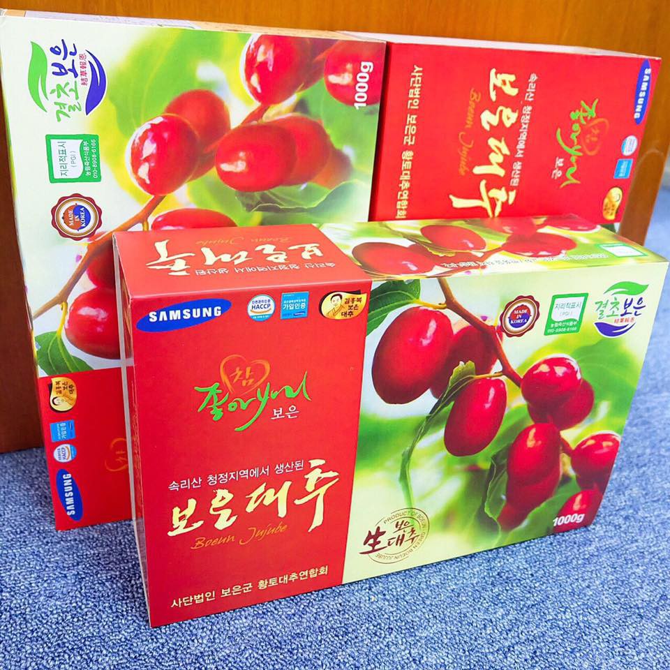 Táo Đỏ Hàn Quốc Nunuts [Hộp 1kg] - Trái Cây Sấy Khô, Không Tẩm Ướp, Không Chất Bảo Quản