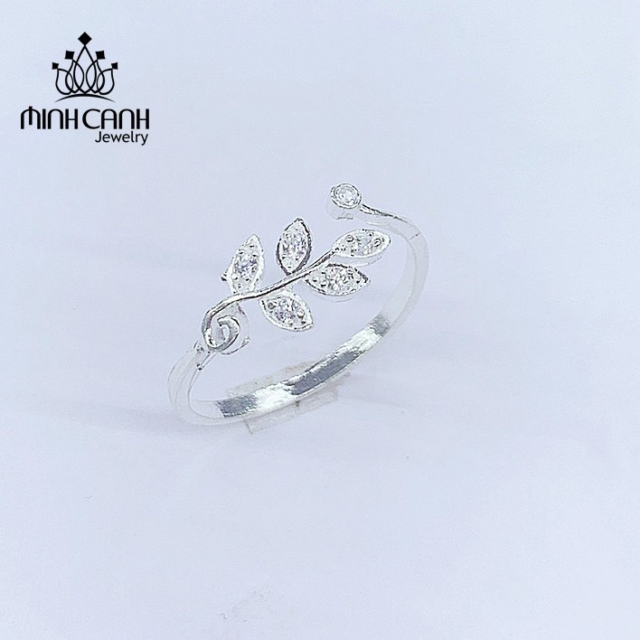 Nhẫn Bạc Lá Olive Dáng Hở Freesize - Minh Canh Jewelry