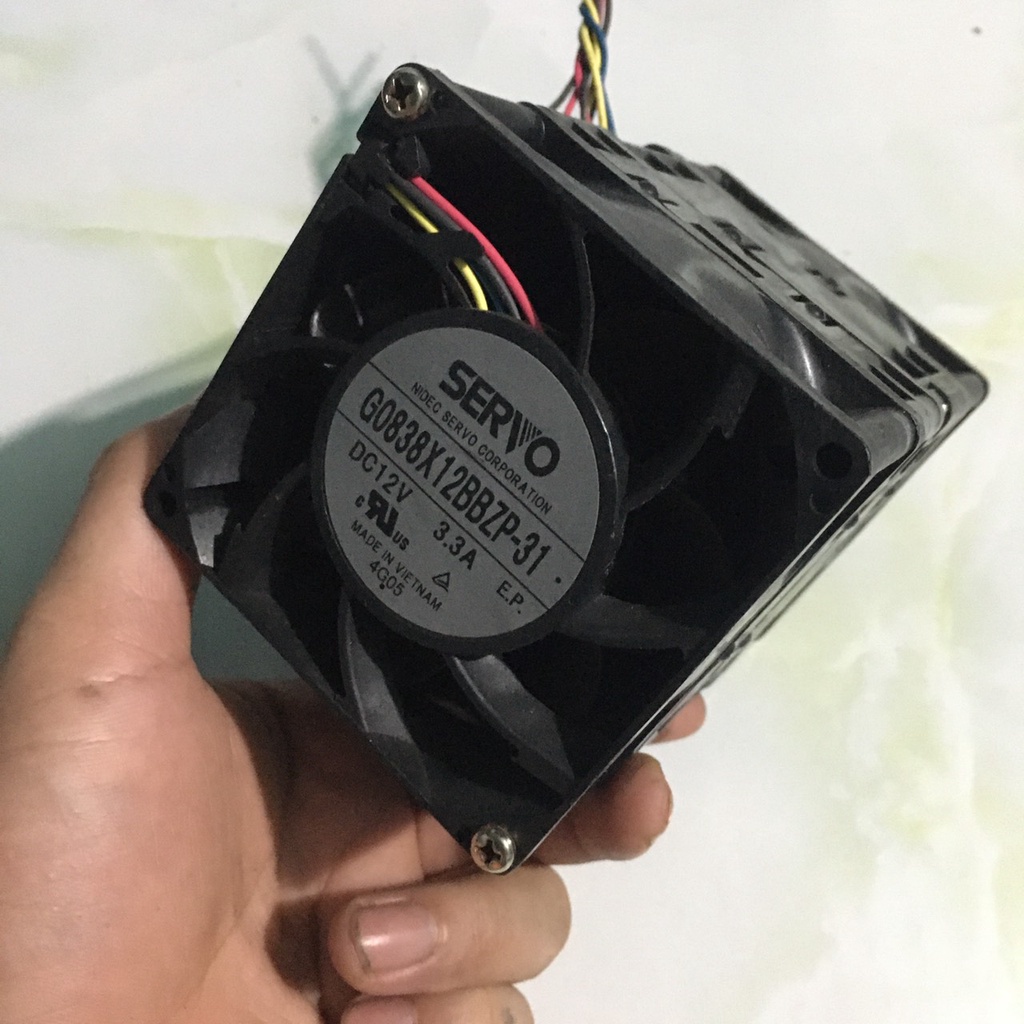 Combo bộ quạt đôi SERVO gió bão 12V 8cm