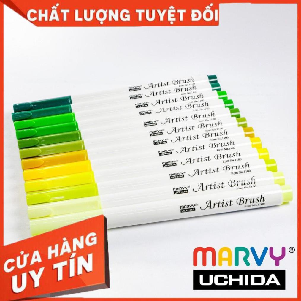 Bút lông họa sĩ Marvy Uchida - Artist Brush (tone Vàng Xanh lá)