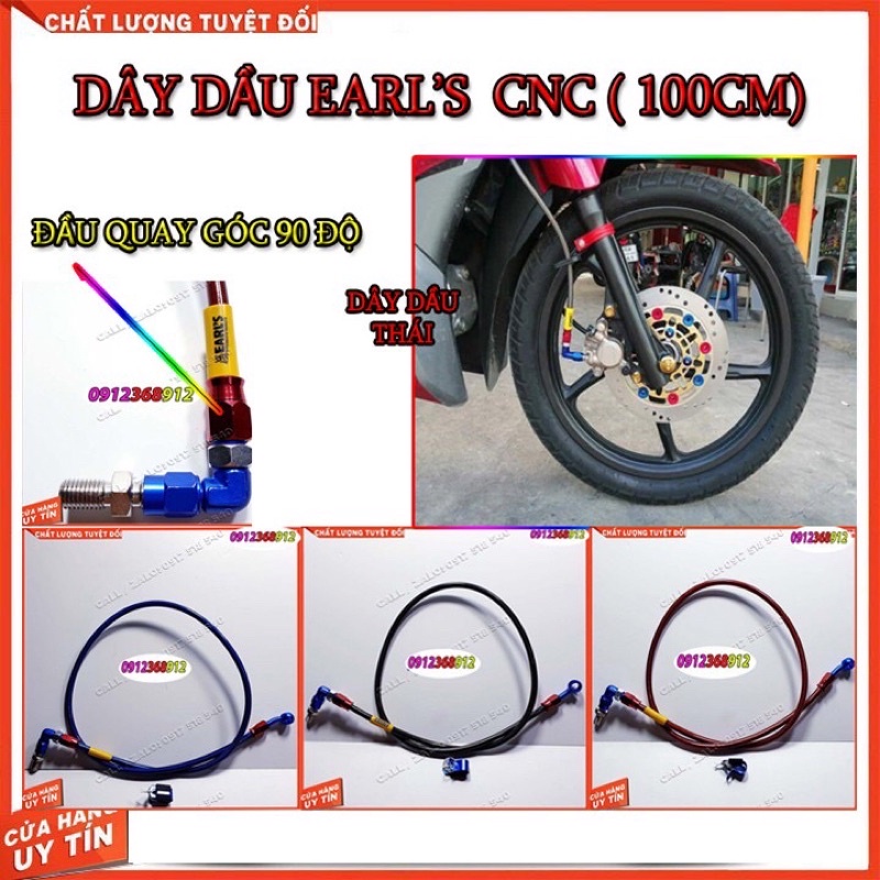 Dây dầu EARL hàng thái kèm đầu nối CnC 90 độ
