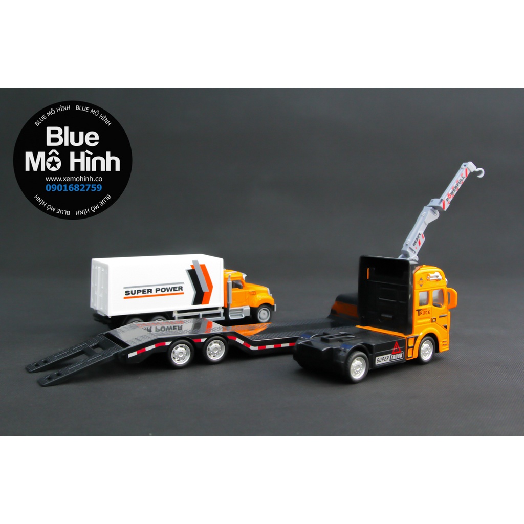 Xe mô hình xe cần cẩu container chở xe Super Power