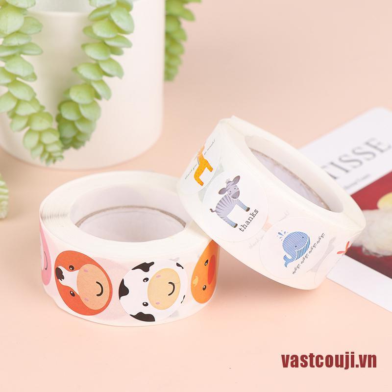 VastcouJI 500Pcs Funny Animal Stickers Roll Classic Cute Waterproof Farm Package St