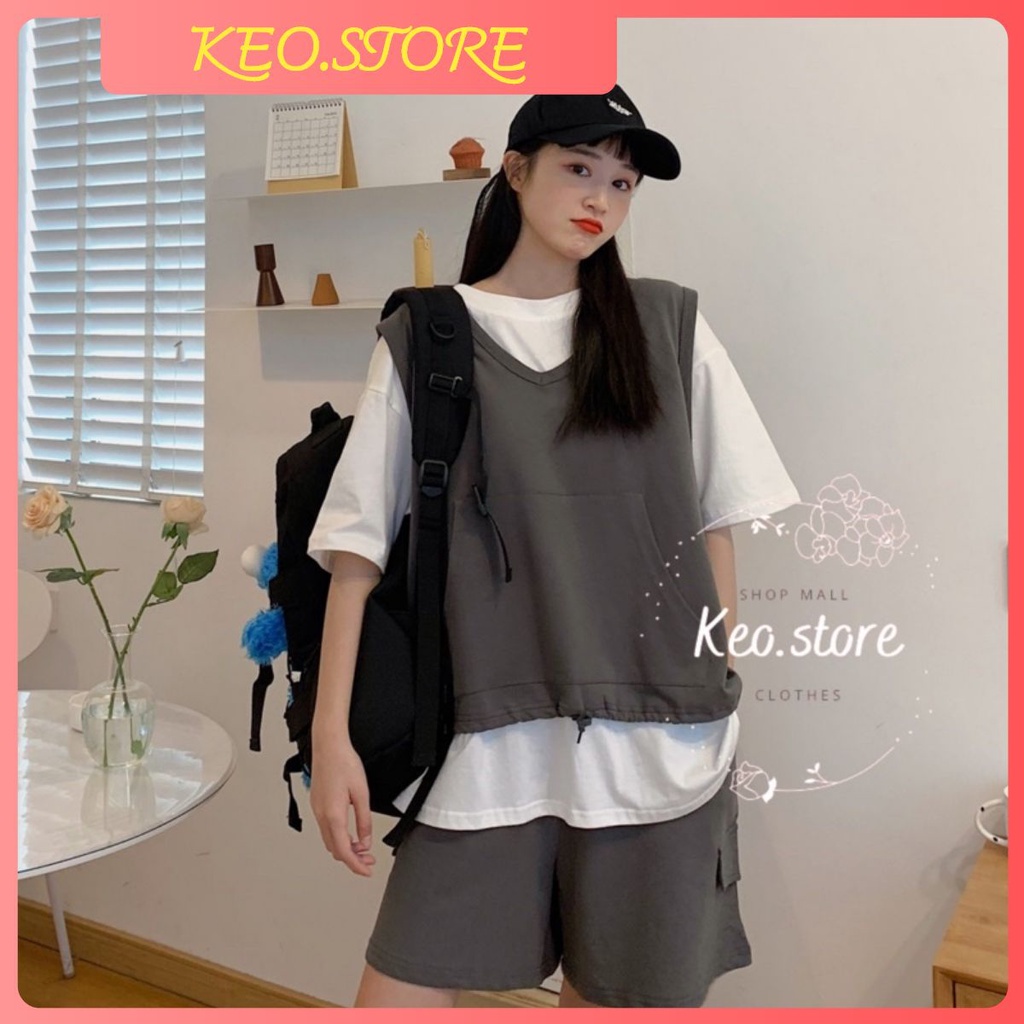 Set đồ nữ 🦋 dáng unisex cá tính form rộng chất liệu cotton mềm dày dặn