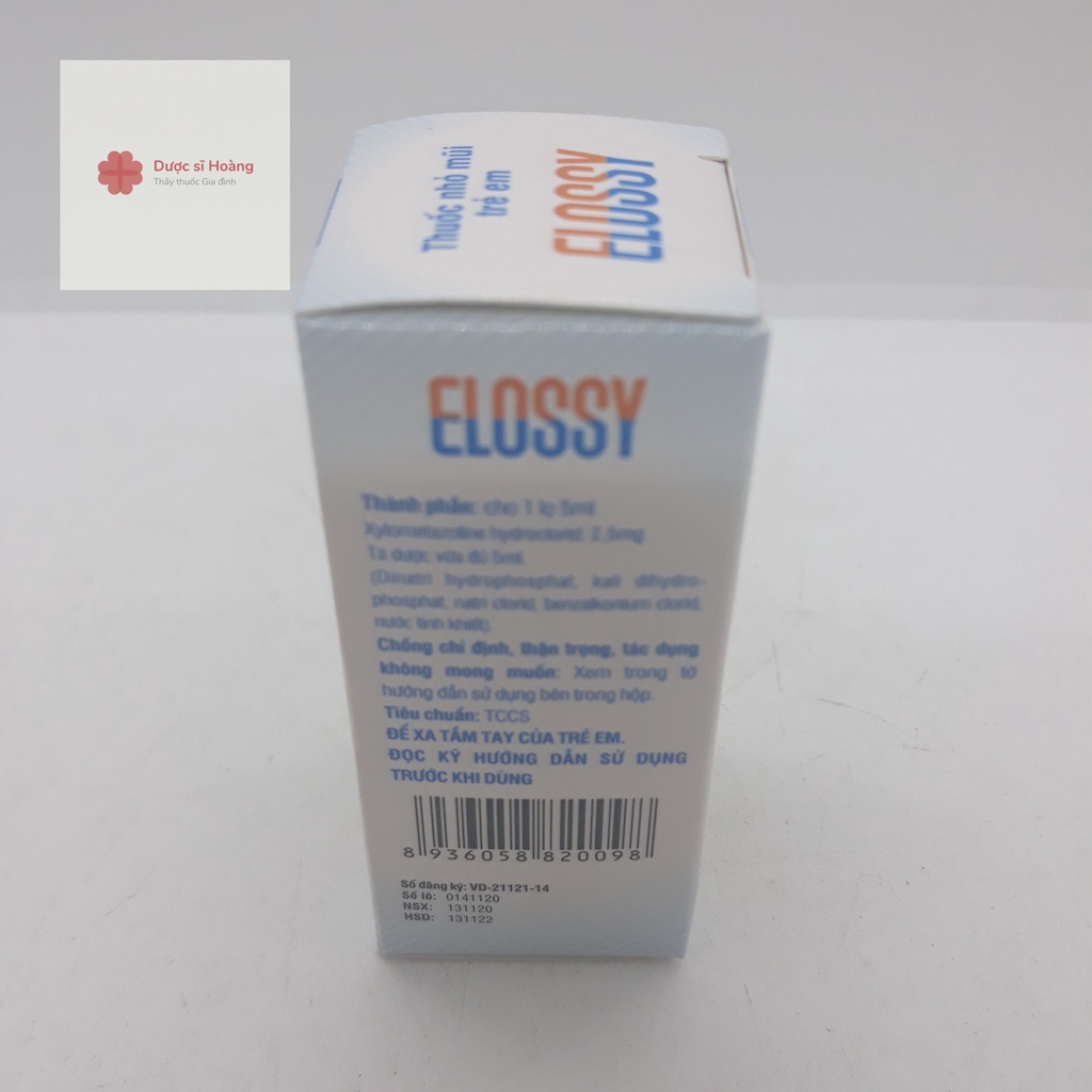Nhỏ mũi ELOSSY trẻ em + lọ 5ml