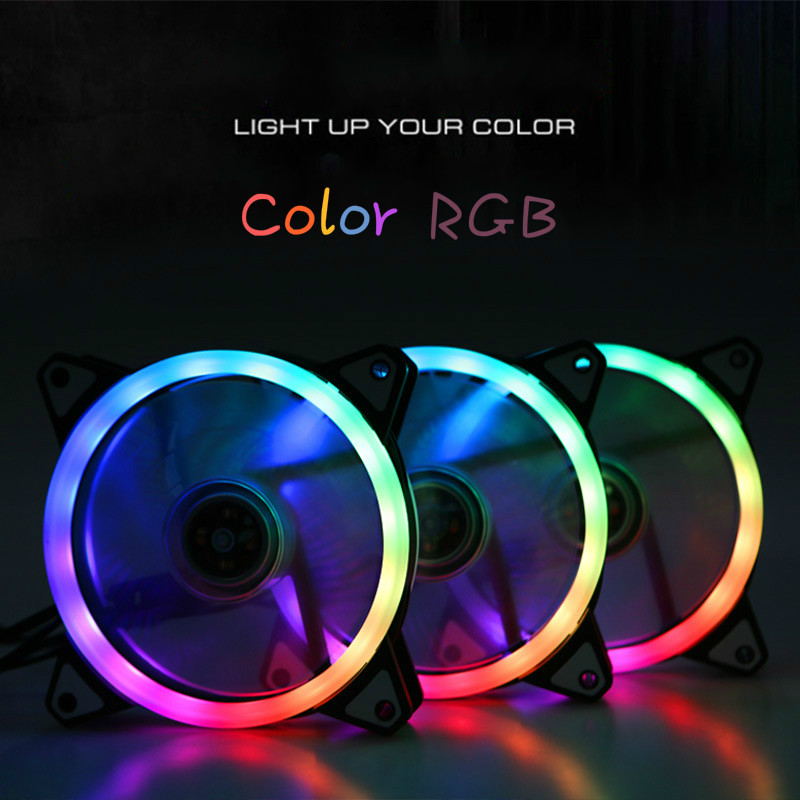 Rgb Led Cooling Fan 12cm Cpu Coolerfor Computer Case Pc Thermaltake Heat Sink Amd Cooler For Pc Murah Pc Cooler