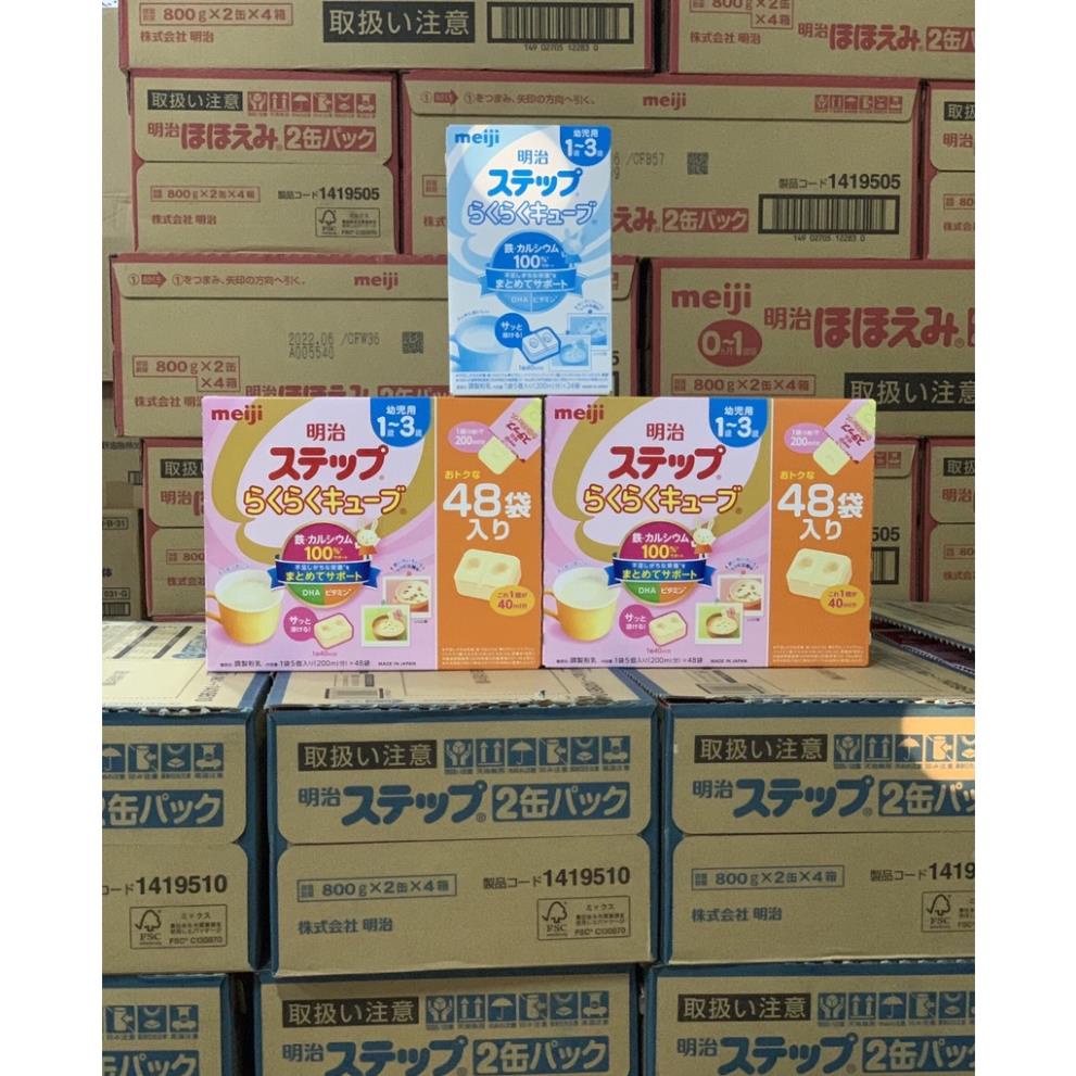 [DATE:04/2023] Combo 2 Hộp Sữa Meiji thanh số 0 số 9 (24 thanh) 648g nội địa Nhật mẫu mới