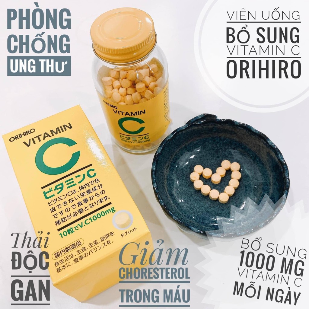 [Hàng chính hãng] Hộp  Orihiro Vitamin C 300 viên- chuyên Hàng Nhật.