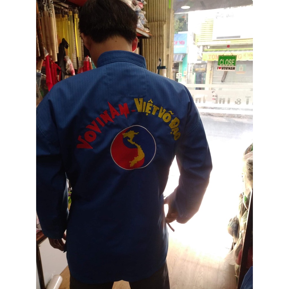 Võ Phục Vovinam Vải Sọc Cao Cấp Ailaikit Loại Tốt Xuất Khẩu Trang Phục Môn Võ Vovinam