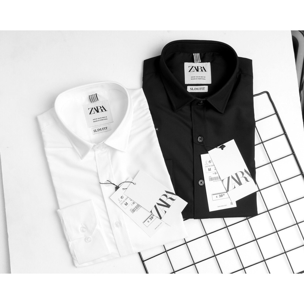 Sơ mi nam dài tay trắng ,đen ATB cổ bẻ hàng chuẩn xuất, chất liệu co giãn ,fom ôm dáng slim body thiết kế trẻ trung | BigBuy360 - bigbuy360.vn