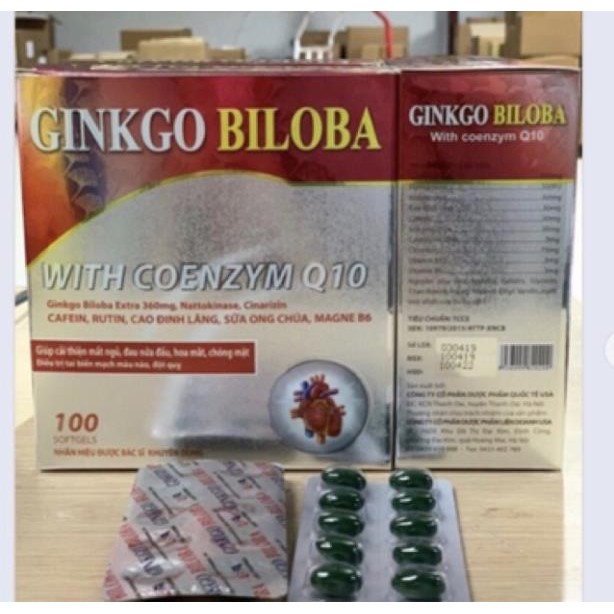 Hoạt huyết dưỡng não, bền thành mạch Ginkgo biloba 360mg hộp 100 viên chính hãng