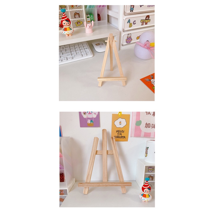 Giá để tranh ảnh bằng gỗ hình tam giác để bàn trang trí