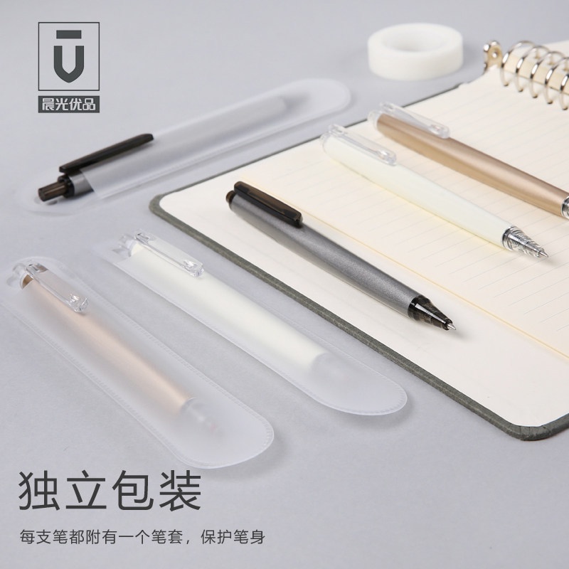 Bút mực gel bằng kim loại loại có thể thu vào/có nắp đậy sáng tạo tiện dụng cho trường học/văn phòng