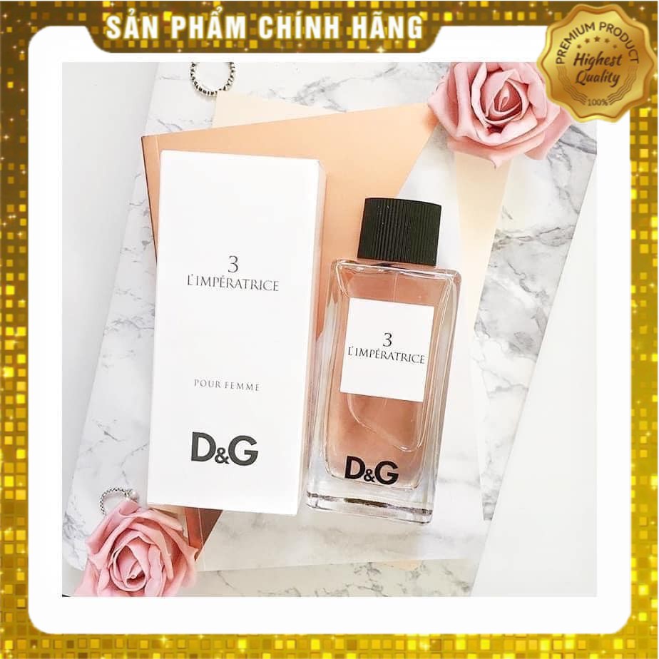 [Chính Hãng] Nước Hoa NỮ DG 3 full 100ml - 10ml [MAZU]