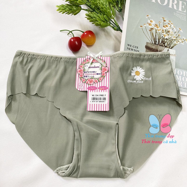 Quần lót nữ su gân tăm Freesize cỡ L từ 45-52kg - QL334
