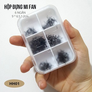 [COMBO] 2 hộp đựng mi fan 6 ngăn