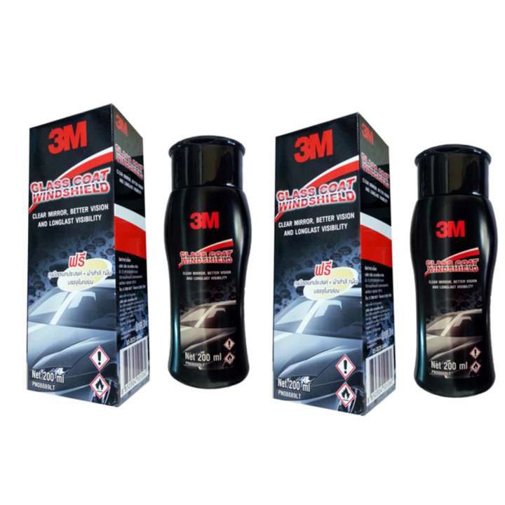 Bộ 2 chai Dung dịch chống bám nước trên kính xe 3M Glass Coat Windshield 3M 08889 LT 200ml