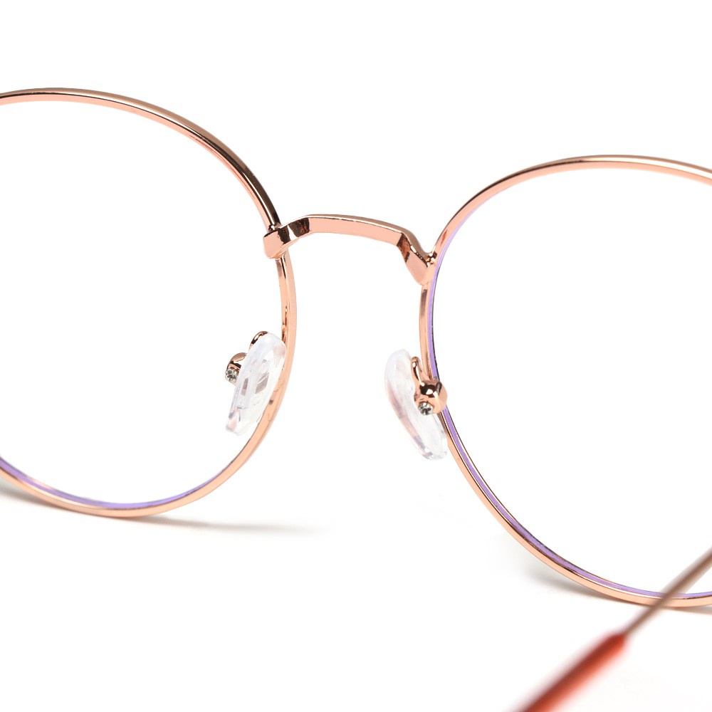 Kính Mắt Gọng Kim Loại Tròn Siêu Nhẹ Chống Tia UV/Chống Tia UV/Chống Tia UV/Nhiều Màu Sắc