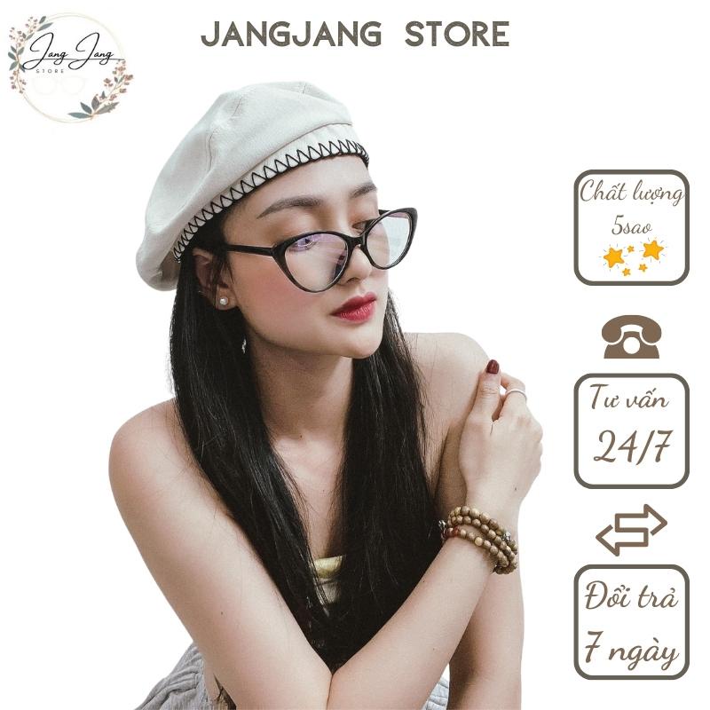 Gọng kính mắt mèo nữ JANGJANG hàn quốc chất liệu làm từ nhựa TR90 cao cấp dẻo mềm ôm mặt dễ uốn nắn cân chỉnh phù hợp