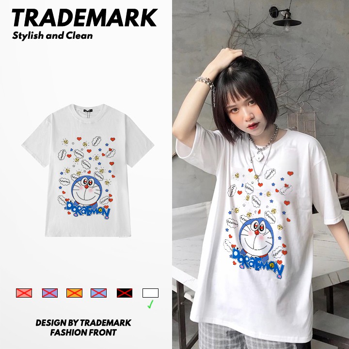 Áo Thun Unisex Tay Lỡ Doraemon Version 2