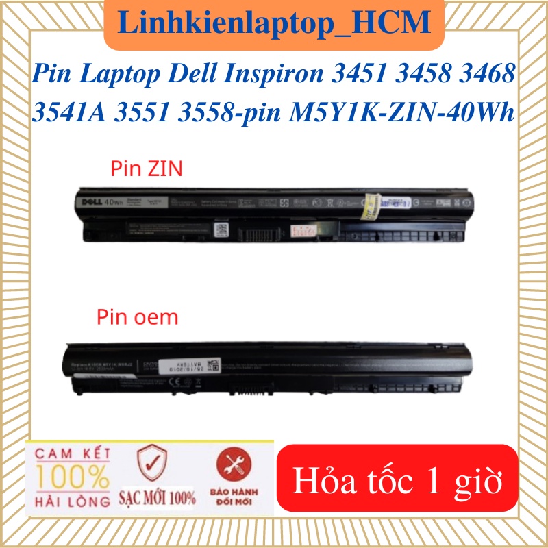 Pin M5Y1K-Pin Laptop Dell Inspiron 3451 3458 3468 3541A 3551 3558- 40Wh