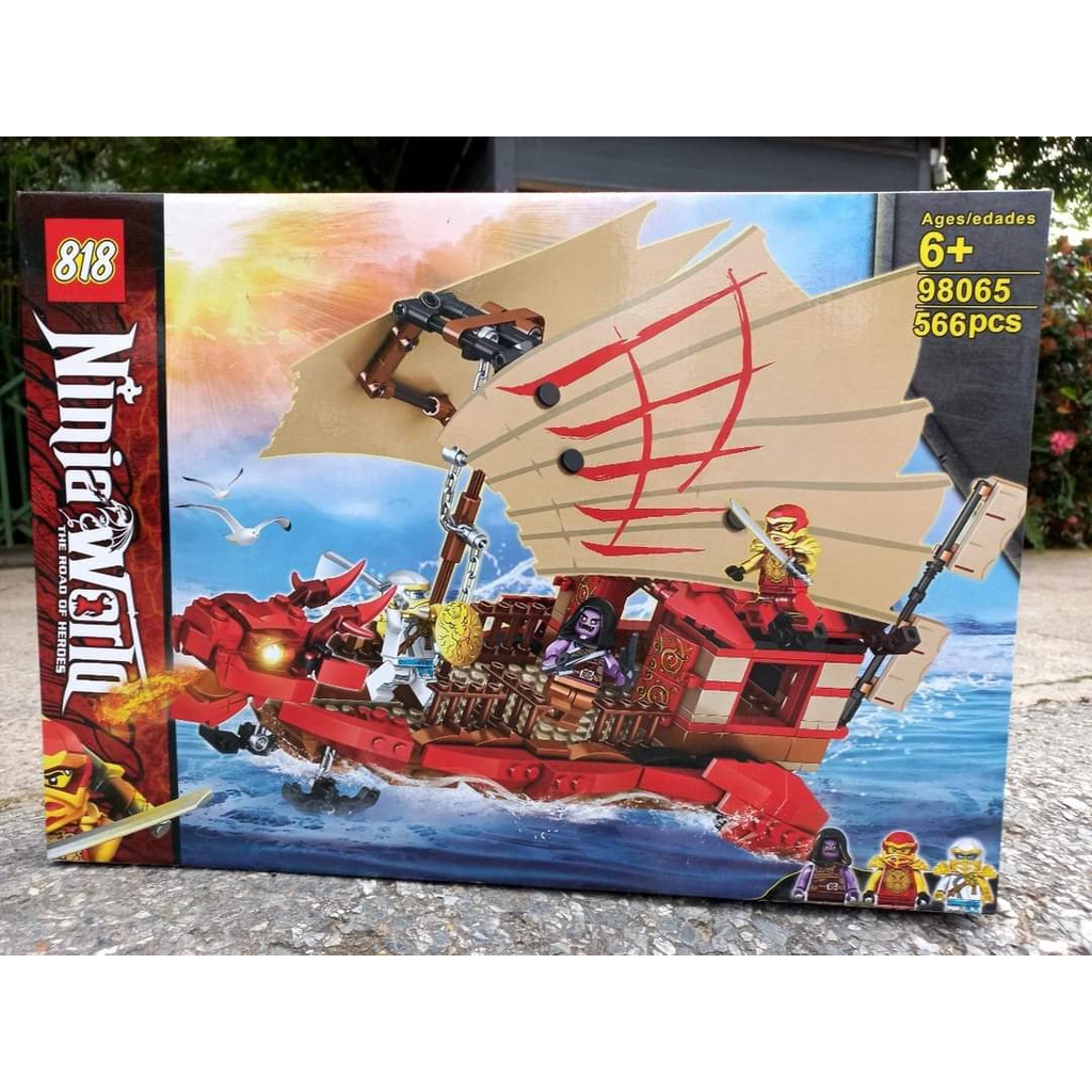 Lắp ráp xếp hình NonLego Ninjago 98065 : Thuyền Rồng Chiến Destiny Bounty Mini