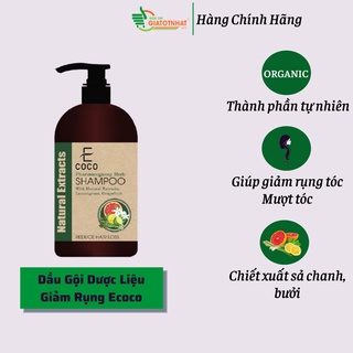 Dầu gội dược liệu giảm gãy rụng tóc,ngăn ngừa tình trạng gãy rụng,hư tổn Ecoco với chiết xuất , sả chanh, bưởi