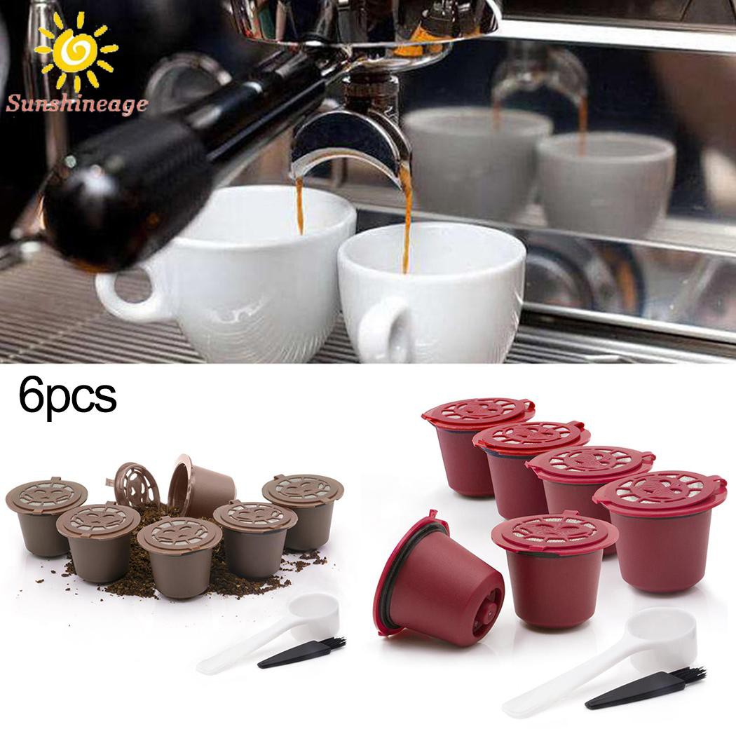 Set 6 Viên Nén Cà Phê + 1 Muỗng + 1 Cọ Cho Máy Pha Cà Phê Nespresso