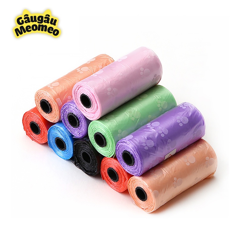 Combo 2 cuộn Túi nilong vệ sinh cho thú cưng, Túi đựng phân mèo