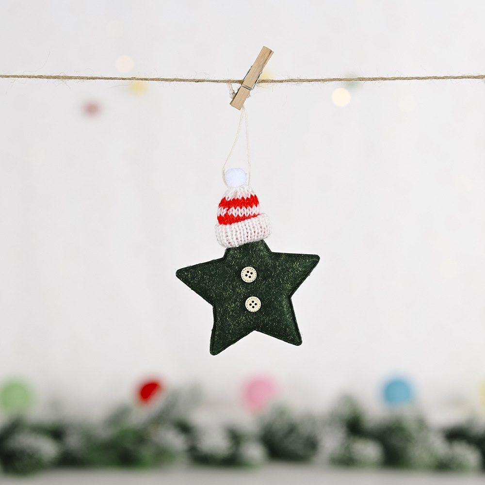 Mặt treo trang trí hình ngôi sao năm cánh dành cho cây thông noel Giáng Sinh