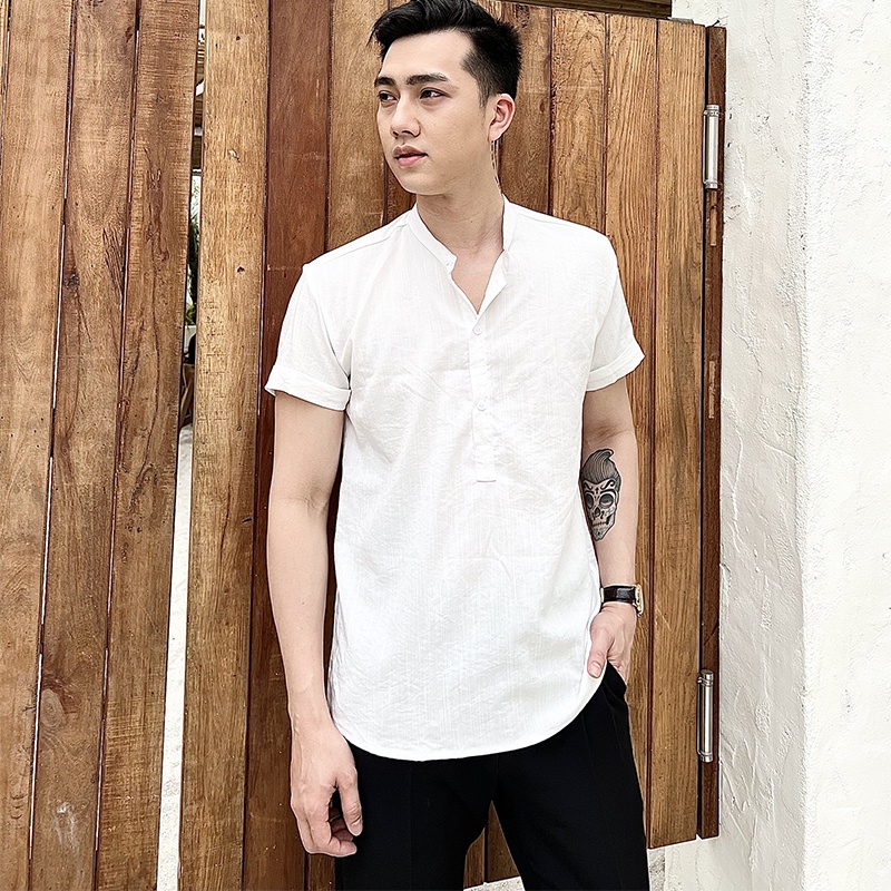 Áo sơ mi đũi tay ngắn cổ bẻ chất liệu cao cấp thoáng mát AUTOMAN A03