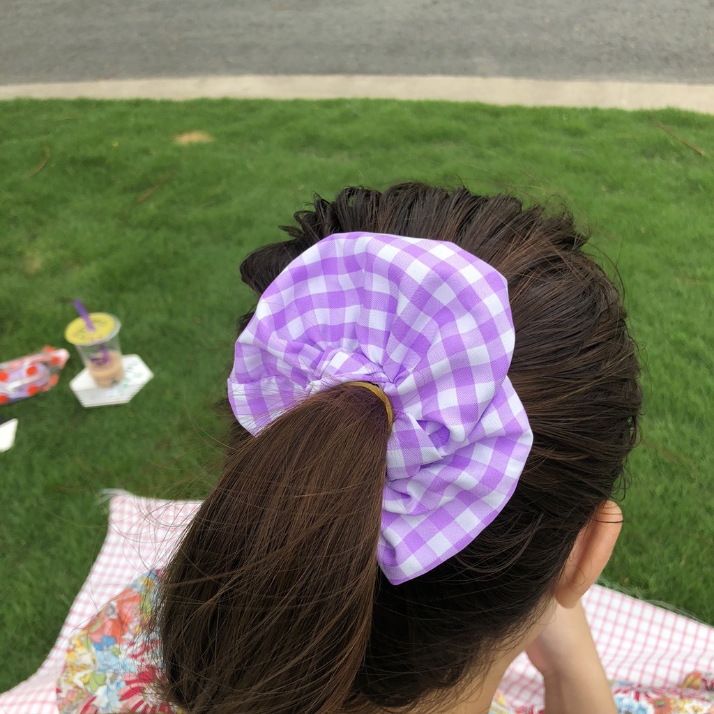 [Mã FAGOGO giảm 12% đơn 99K] Dây buộc tóc Scrunchies Caro (ảnh thật shop chụp) | BigBuy360 - bigbuy360.vn