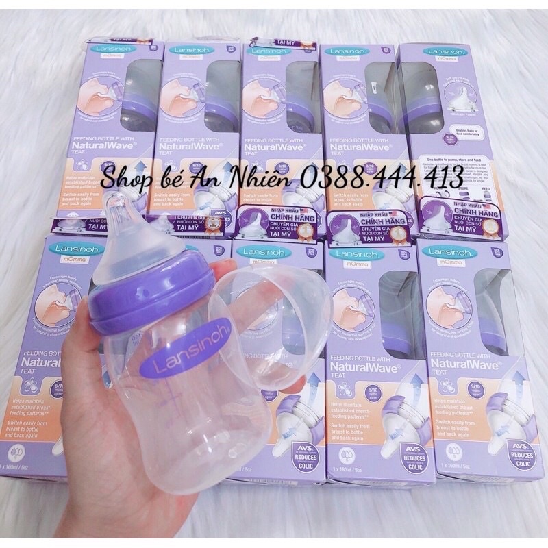 Bình sữa lansinoh 160ml và 240ml