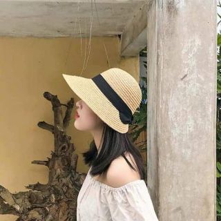 Nón cói chuông chất raffia tự nhiên siêu sang chảnh