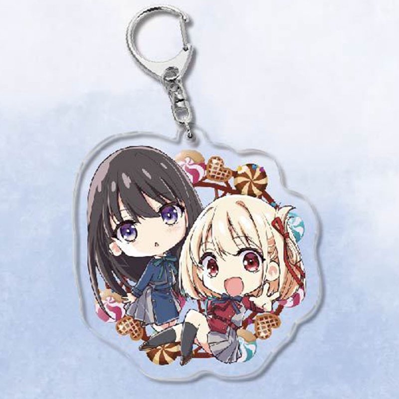 Móc Chìa Khóa Bằng Acrylic Hình Lycoris Recoil Anime Hoa Dễ Thương