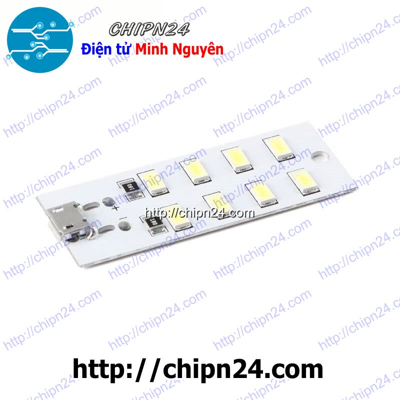 [1 pcs] Mạch 8 led siêu sáng USB 5V