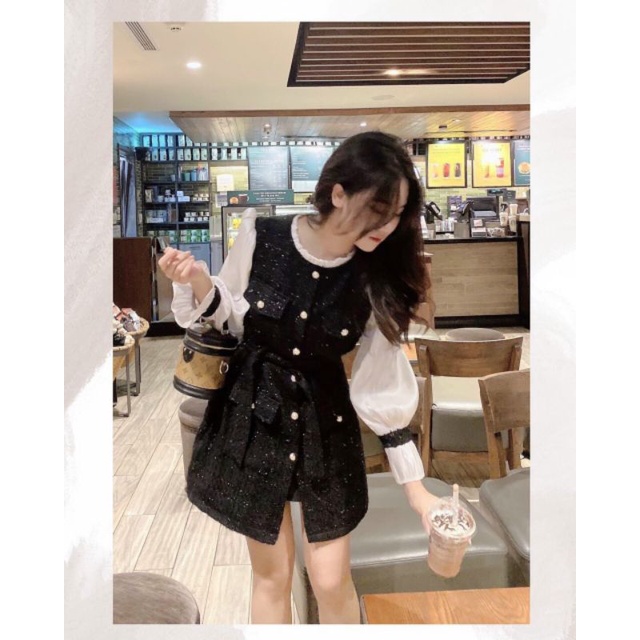 Váy dạ phối voan