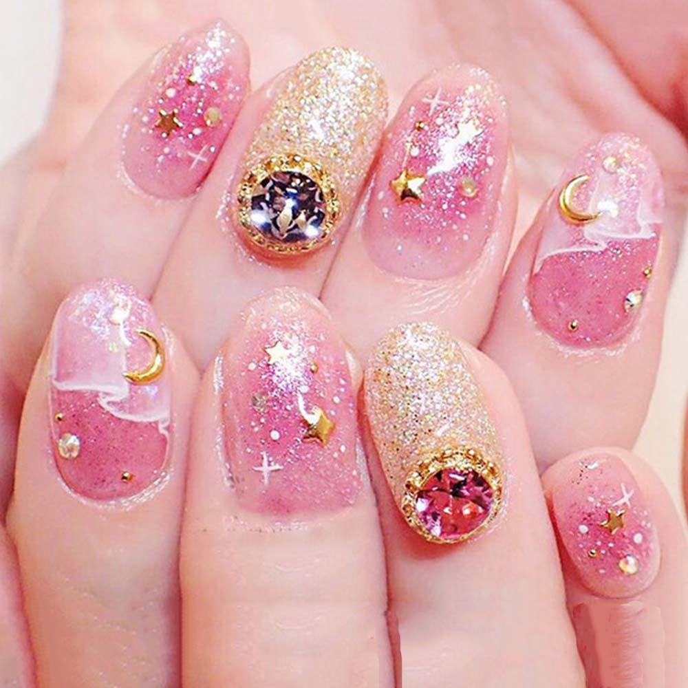 Phụ Kiện Đinh Tán Khung Kim Loại Rỗng Kiểu Nhật Bản Trang Trí Móng Tay 3D DIY