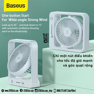 Quạt để bàn baseus cube shaking 5.400mah chính hãng