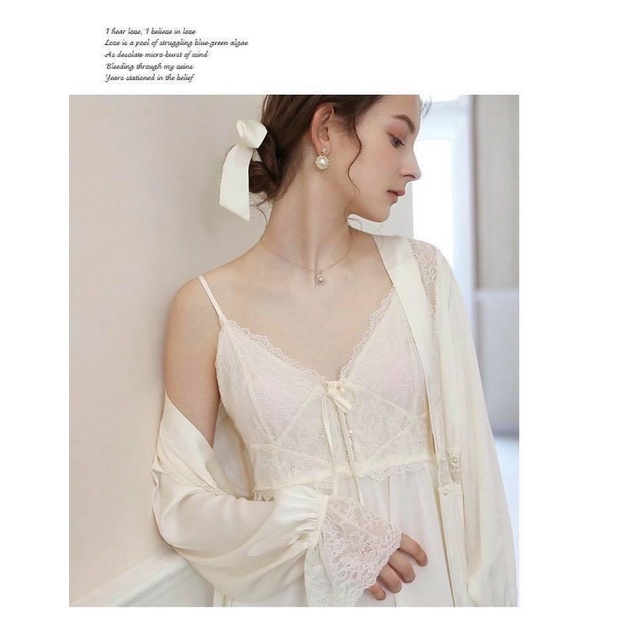 Set choàng cặp lụa hãng studio phon cách công chúa