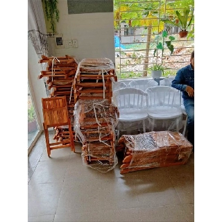 Ghế gỗ xếp thấp