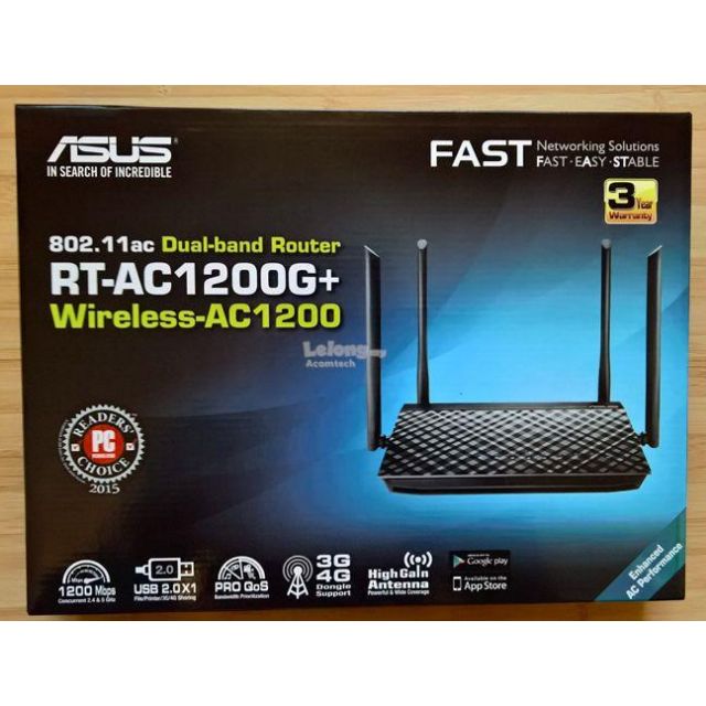 Router wifi Asus RT AC 1200G+ băng tần kép