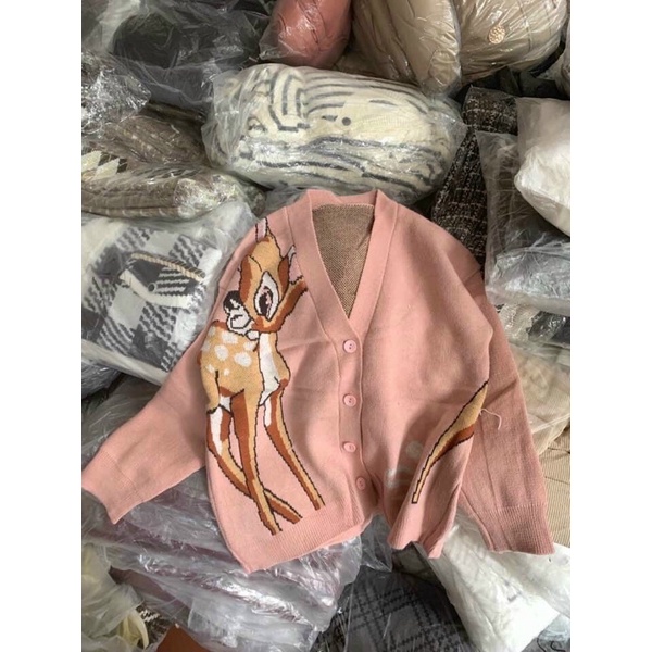 💋FREESIZE💋Áo Cadigan hình con hươu hàng len qc dày dặn UY Tín luôn.Sỉ 252k | BigBuy360 - bigbuy360.vn
