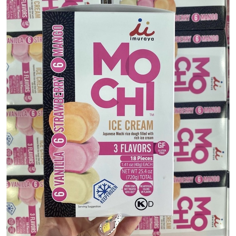 HỘP 18 BÁNH MOCHI NHÂN KEM MUA TẠI COSTCO