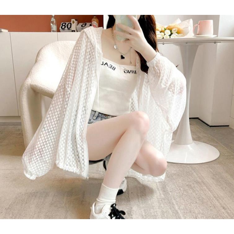 Áo Khoác Mỏng Xuyên Thấu Dáng Rộng Thời Trang Mùa Hè Dành Cho Nữ 2022