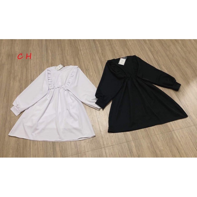 Váy baby doll tay cánh dơi cúc ngực bèo vai COM877 | BigBuy360 - bigbuy360.vn