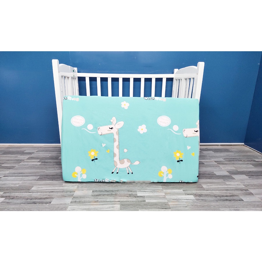 Ga chun bọc đệm cho bé Goldcat cotton lụa mềm mịn, ôm đệm kích thước 62x100cm cho cũi 70x110cm