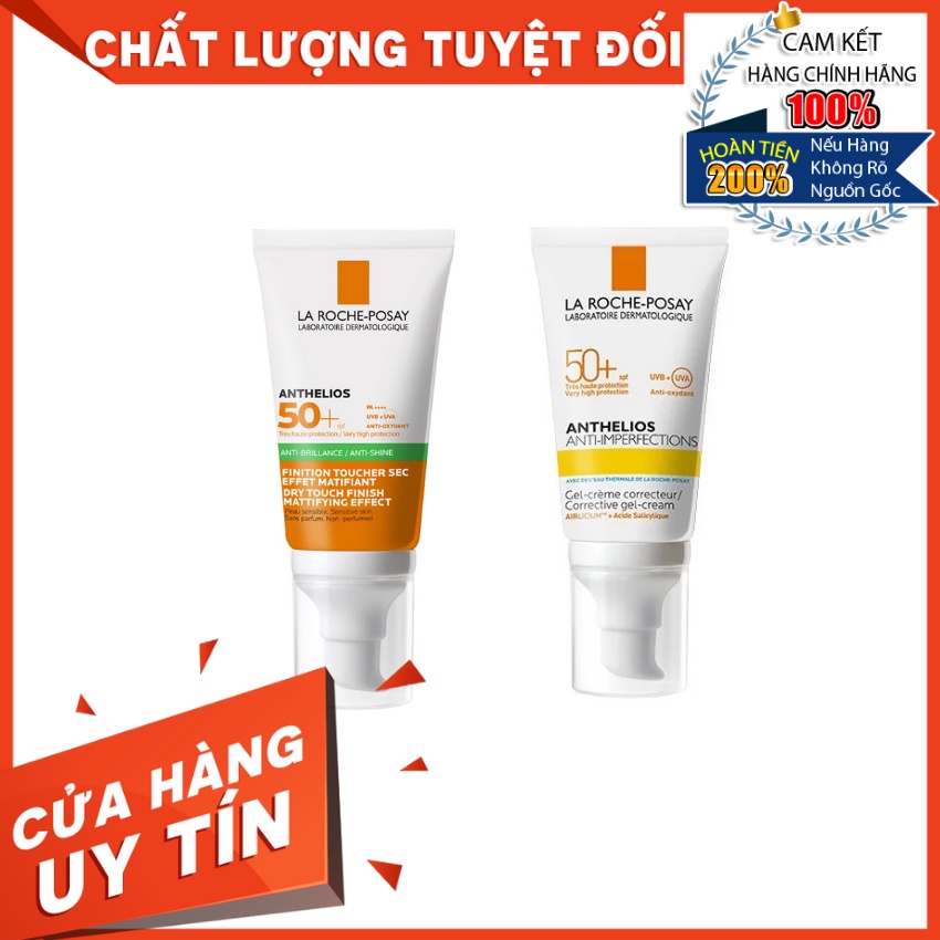 [HÀNG CÔNG TY] Kem Chống Nắng La Roche Posay Anthelios Dành Cho Da Dầu, Da Hỗn Hợp Bảo Vệ Da Trước Tia UVA UVB SPF 50+